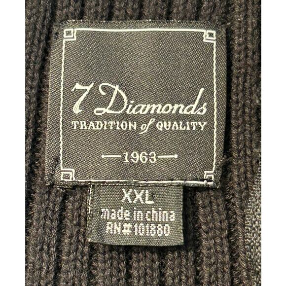 7 Diamond's Premium Men's Chunky Zip Cardigan, Snap Buttons & Hoodie - Picture 6 of 10